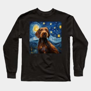 German Wirehaired Pointer Night Long Sleeve T-Shirt